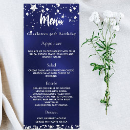 Geburtstagskarte für Navy-White-Stars Werbekarte