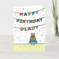 Geburtstagskarte für Olady