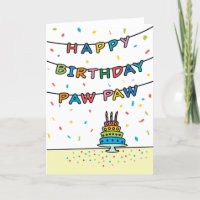 Geburtstagskarte für Paw Paw