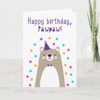 Geburtstagskarte für Pawpaw