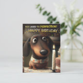 Geburtstagskarte für perfektes Hund Feiertagskarte (Stehend Vorderseite)