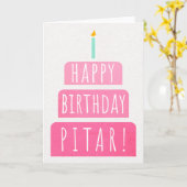 Geburtstagskarte für Pitar Karte (Gelbe Blume)