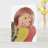 Geburtstagskarte für sie (unbedruckte Innenseite) Karte (Gelbe Blume)