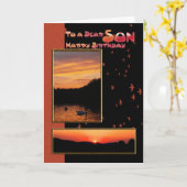 Geburtstagskarte für Sohn, Lieber Sohn Karte (Gelbe Blume)