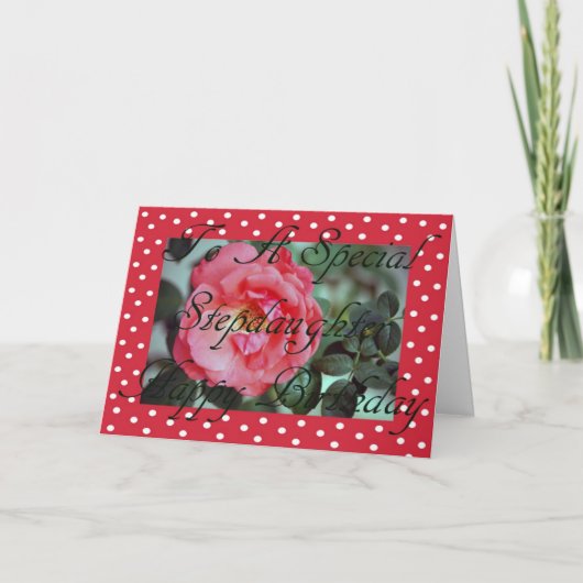 Geburtstagskarte für Steptochter Karte (Vorderseite)