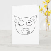 Geburtstagskarte für Stinkeyschweine Karte (Gelbe Blume)