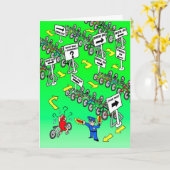 Geburtstagskarte für Triathlete - Triathlon Polizi Karte (Gelbe Blume)