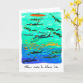 Geburtstagskarte für Triathleten - Golden Swimming Karte (Gelbe Blume)