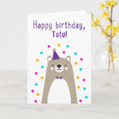 Geburtstagskarte für Tutu Karte (Gelbe Blume)