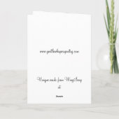 Geburtstagskarte für Vögel und Blüten Karte (Rückseite)