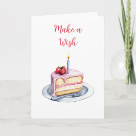 Geburtstagskarte für Watercolor Cake Dankeskarte