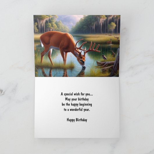 Geburtstagskarte für Wildtiere Karte (Innenseite)