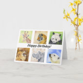 Geburtstagskarte für Wildtiere Karte (Gelbe Blume)