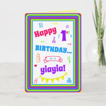 Geburtstagskarte für Yiayia