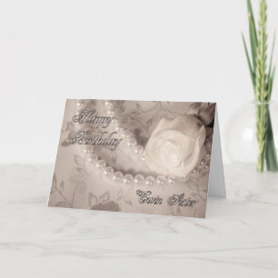 Geburtstagskarte für Zwillingsschwester Karte