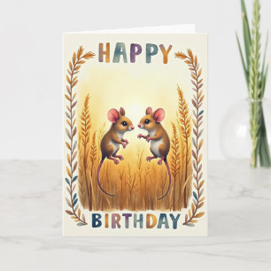 Geburtstagskarte Furry Friends Meadow Karte