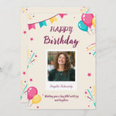 Geburtstagskarte - Geburtstagskarte Feiertagskarte (Vorne/Hinten)