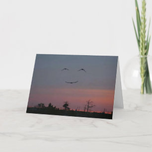 Geburtstagskarte - Gesicht im Himmel Karte