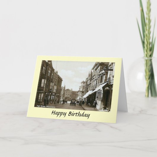 Geburtstagskarte - Glastonbury, Somerset Karte (Vorderseite)