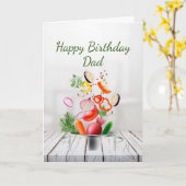 Geburtstagskarte Glücklich Liebe & Vater Karte (Gelbe Blume)