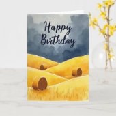 Geburtstagskarte Golden Fields Karte (Gelbe Blume)
