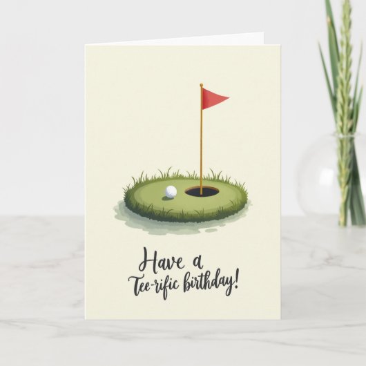 Geburtstagskarte Golf Green Karte (Vorderseite)