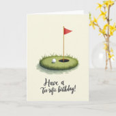 Geburtstagskarte Golf Green Karte (Gelbe Blume)