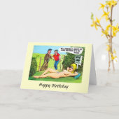 Geburtstagskarte - Golf - Im Rough Karte (Gelbe Blume)