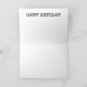 Geburtstagskarte: Graue Katze wünscht einen guten Karte (Innenseite)