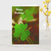 Geburtstagskarte Green Clover Foto Karte (Gelbe Blume)