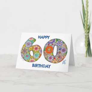 Geburtstagskarte - Happy 60. Geburtstag Karte