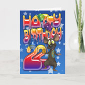 Geburtstagskarte, Happy Birthday Karte (Vorderseite)