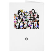 Geburtstagskarte Happy Pinguine Party (Hinten)