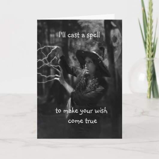 Geburtstagskarte Hexe Karte (Vorderseite)
