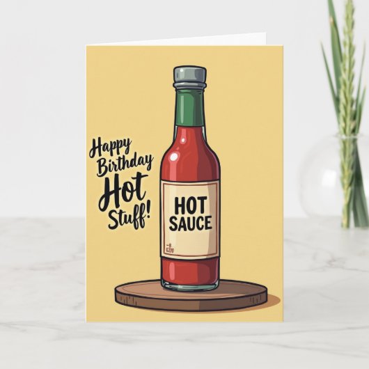 Geburtstagskarte 'Hot Stuff' Karte (Vorderseite)