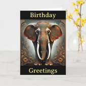 Geburtstagskarte im Jugendstil Karte (Gelbe Blume)