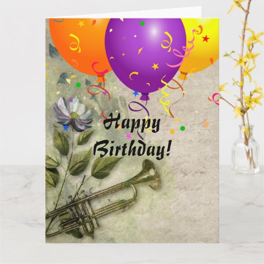 Geburtstagskarte Karte (Gelbe Blume)