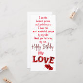 Geburtstagskarte Karte (Vorderseite/Rückseite Beispiel)