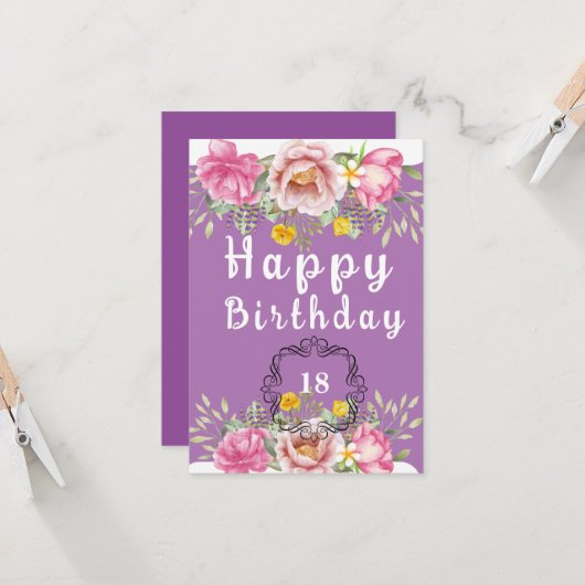 Geburtstagskarte Karte (Vorderseite/Rückseite Beispiel)