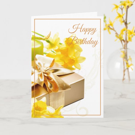 Geburtstagskarte Karte (Gelbe Blume)