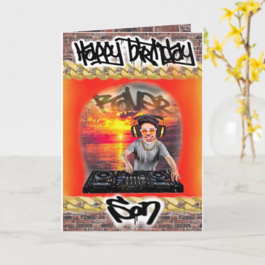 Geburtstagskarte Karte (Gelbe Blume)