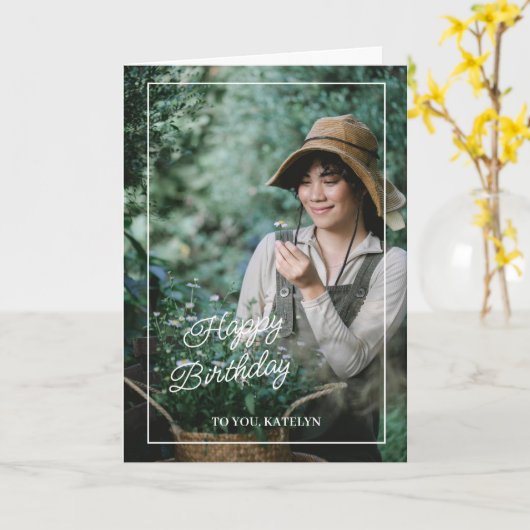 Geburtstagskarte Karte (Gelbe Blume)