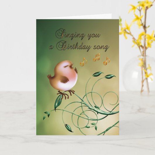 Geburtstagskarte Karte (Gelbe Blume)