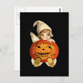 Geburtstagskarte KID Halloween Postkarte (Vorne/Hinten)