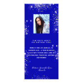 Geburtstagskarte Königsblauer Silberner Foto Spaß Werbekarte (Hinten)