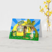 Geburtstagskarte Lemonade mit Freunden Karte (Gelbe Blume)