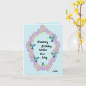 Geburtstagskarte : Liebe des Hummingers Karte (Gelbe Blume)