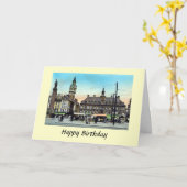 Geburtstagskarte - Lille, Frankreich Karte (Gelbe Blume)