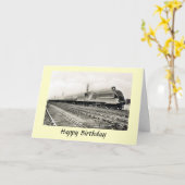 Geburtstagskarte - LNER "Die Krönung". Karte (Gelbe Blume)