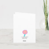 Geburtstagskarte Lollipop Cat Karte (Rückseite)